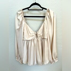 Mustard Seed Lace Back Blouse